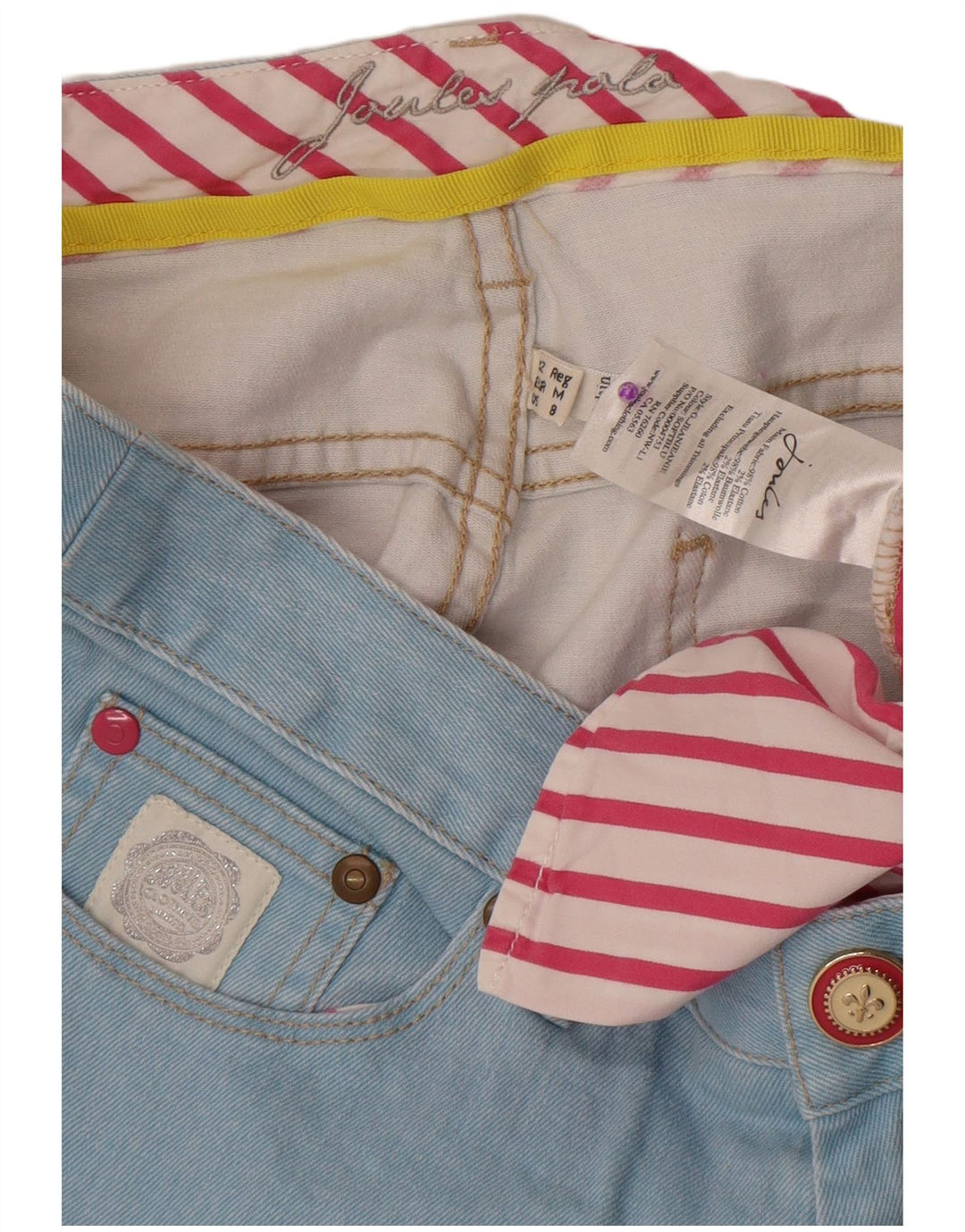 Joules Blugi Bootcut pentru femei UK 12 Medium W30 L32 Blue Bumbac