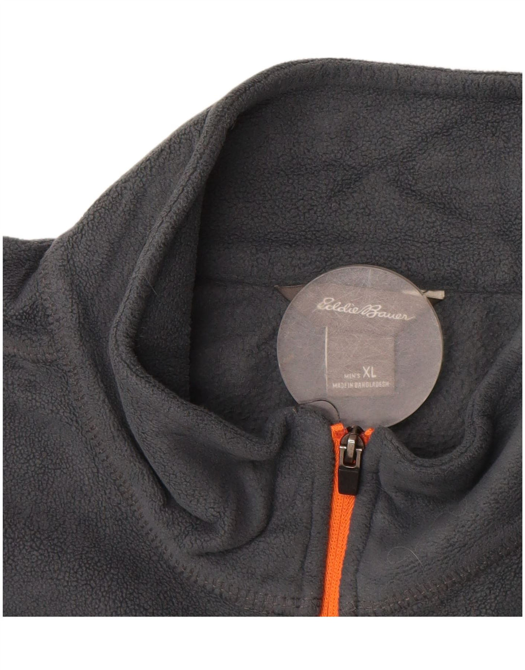 Pulover pentru bărbați Eddie Bauer, cu fermoar și gât, poliester gri XL