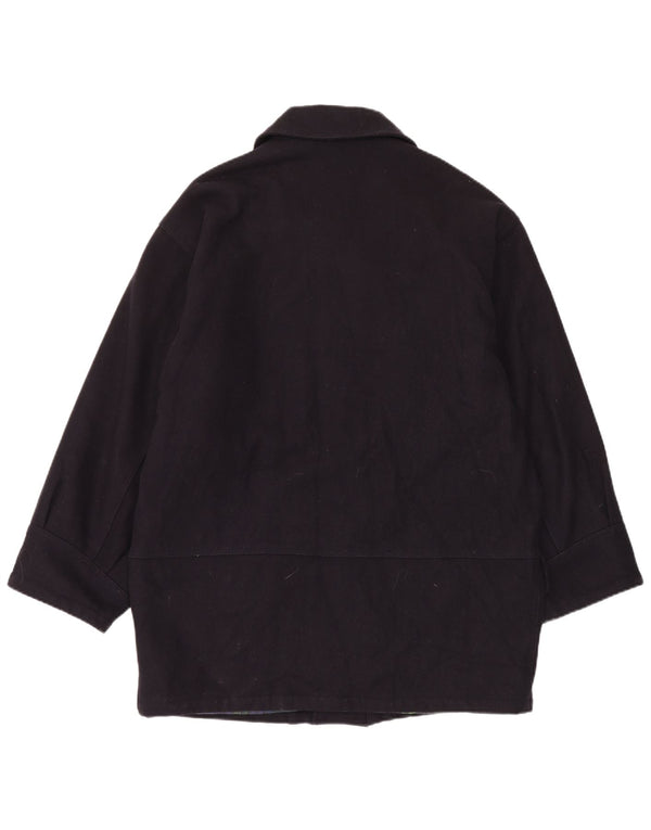 Pardesiu pentru bărbați Trussardi Jeans UK 40 mare, bleumarin, lână clasică