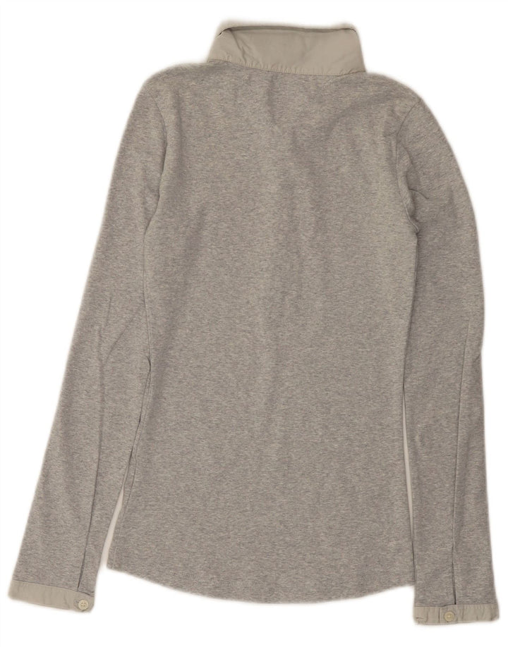 TOMMY HILFIGER Tricou polo cu mânecă lungă pentru femei UK 8 Small Gri