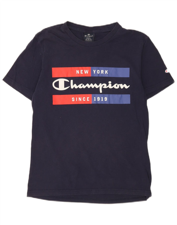 Tricou grafic pentru bărbați Champion Top mic din bumbac bleumarin