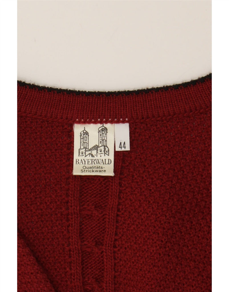 VINTAGE Womens Cardigan Sweater EU 44 XL Burgundy Polyacrylic Vintage Vintage and Second-Hand Vintage from Messina Hembry 