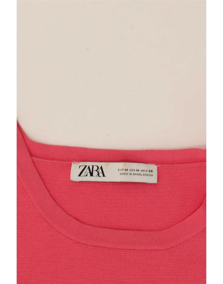 Top Vest Crop pentru Damă Zara UK 12 Roz Mediu