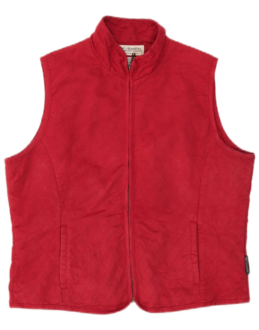 Gilet matlasat Columbia pentru femei UK 16, mare, roșu, poliester