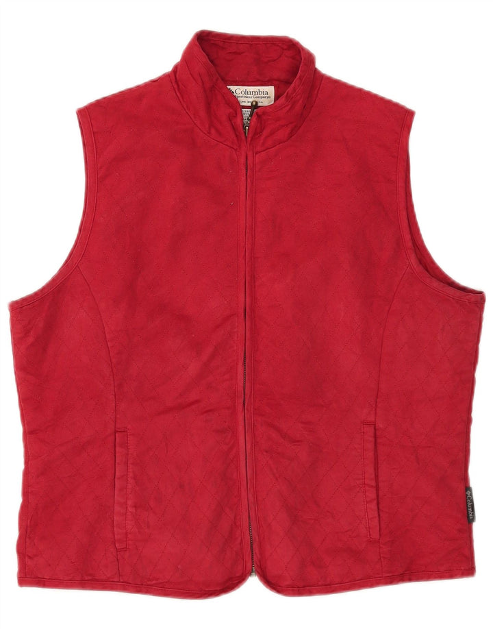 Gilet matlasat Columbia pentru femei UK 16, mare, roșu, poliester