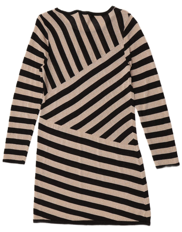 Oasis Womens See Through Jumper Rochie UK 14 Large Black Dunge