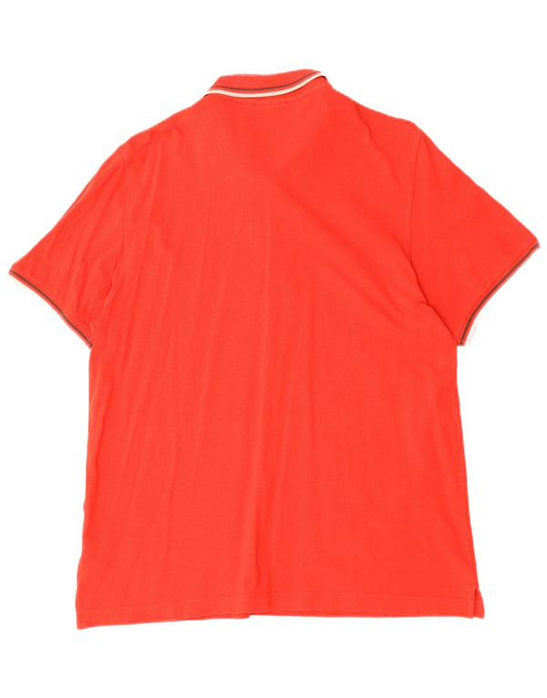 Tricou polo pentru bărbați Lotto UK 44/46 2XL Bumbac roșu