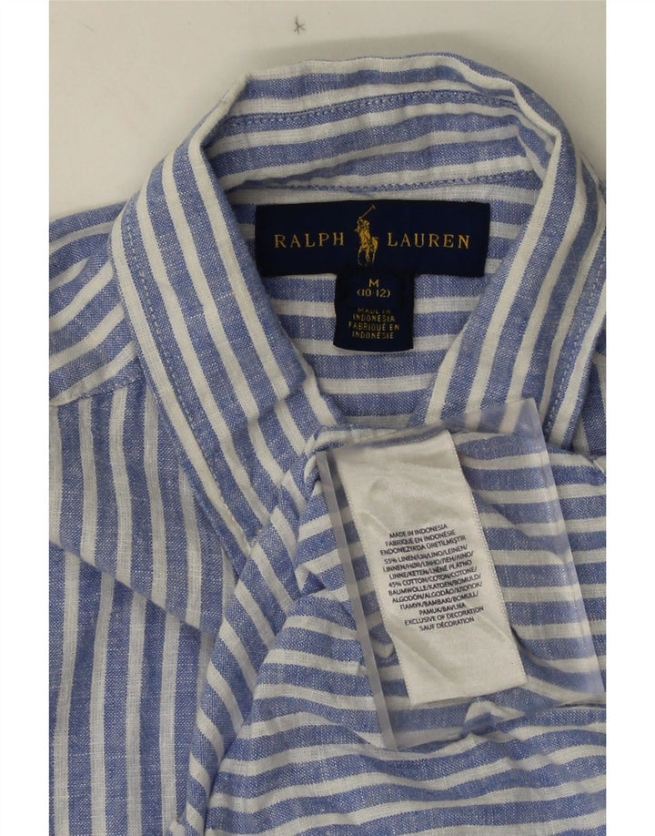 Cămașă Ralph Lauren pentru băieți 10-11 ani, in dungi albastre medii