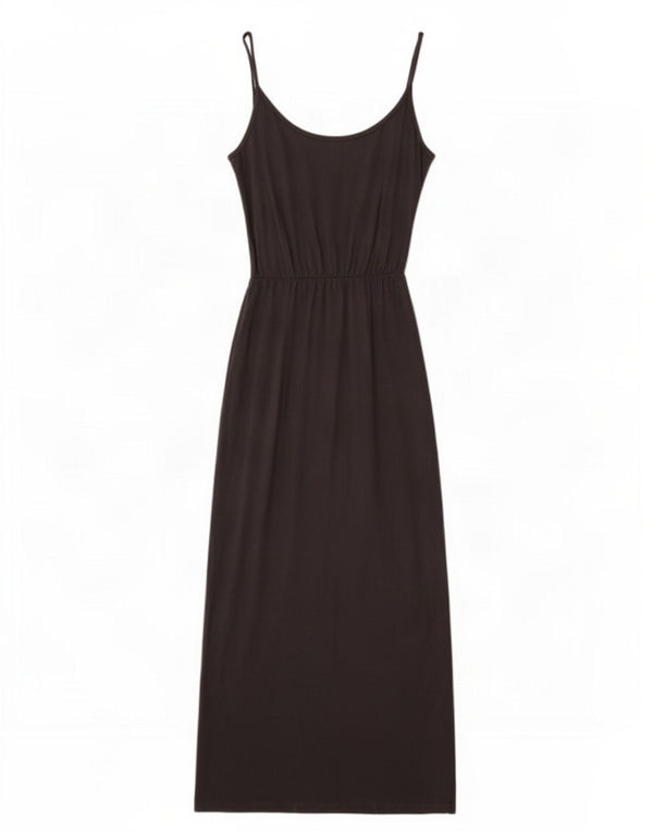Rochie Maxi fără mâneci pentru femei Marks & Spencer UK 10 Bumbac negru mic