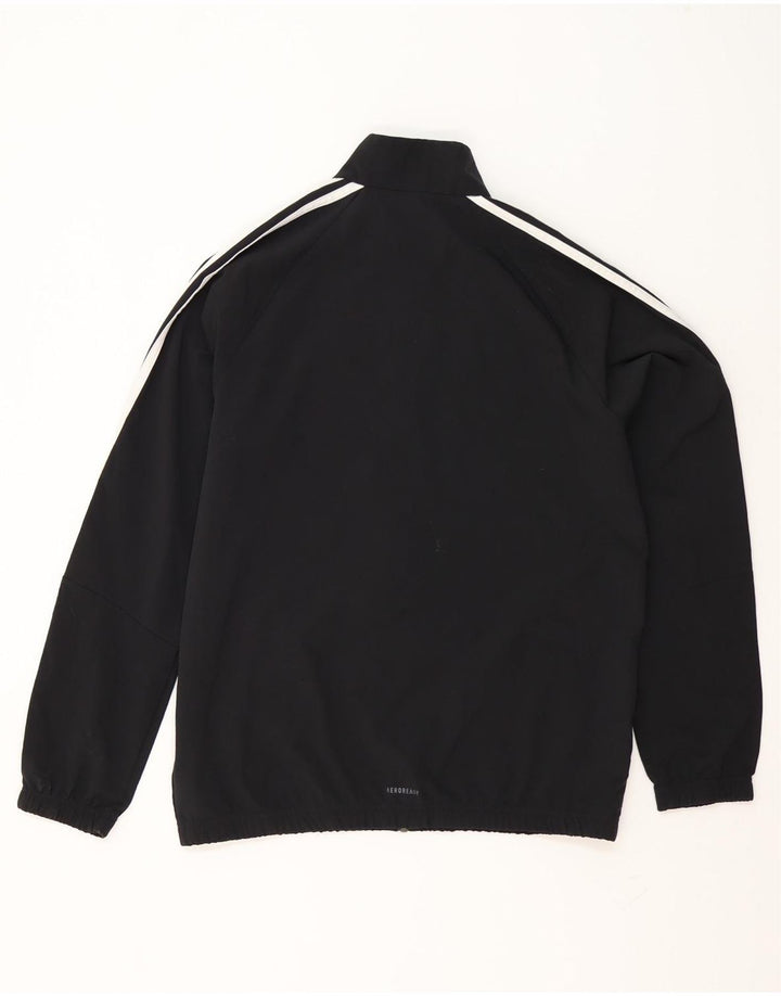 Jachetă Adidas Aeroready pentru trening pentru băieți 15-16 ani, poliester negru