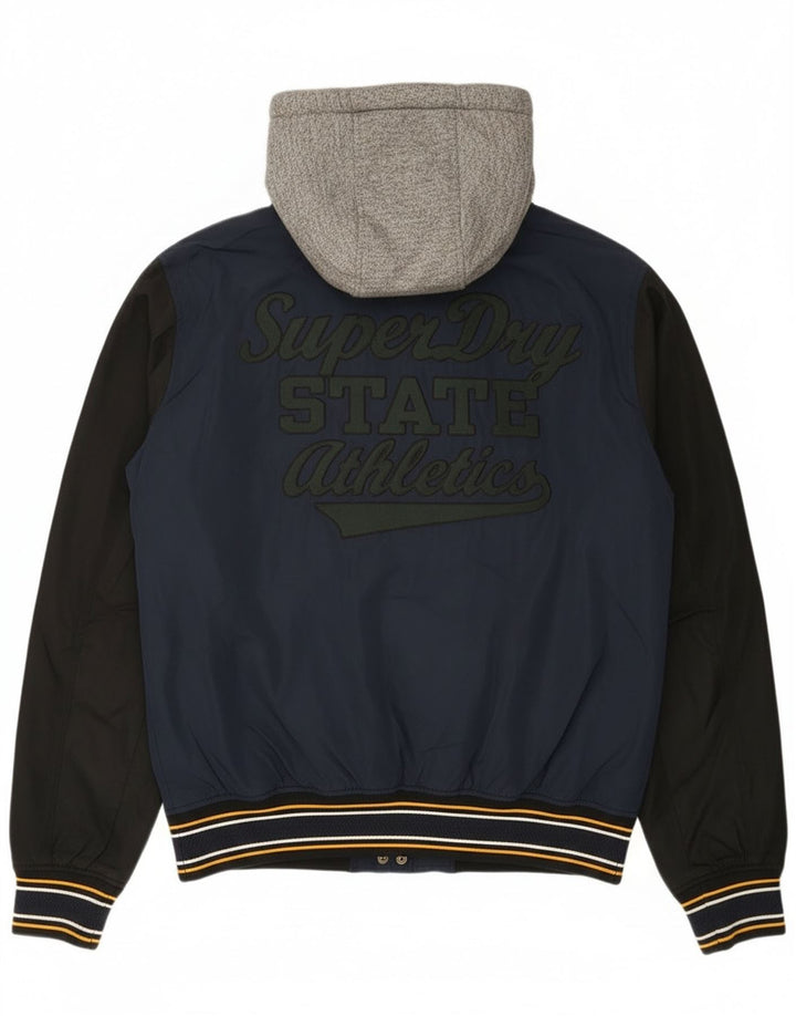 Jachetă Varsity Grafică Superdry pentru bărbați UK 40, mare, albastru bleumarin