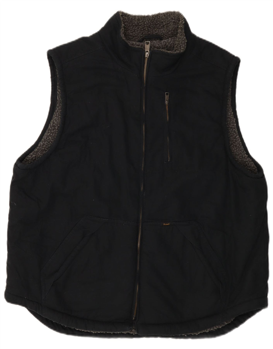 Gilet LEE pentru bărbați, UK 40, mare, negru, bumbac