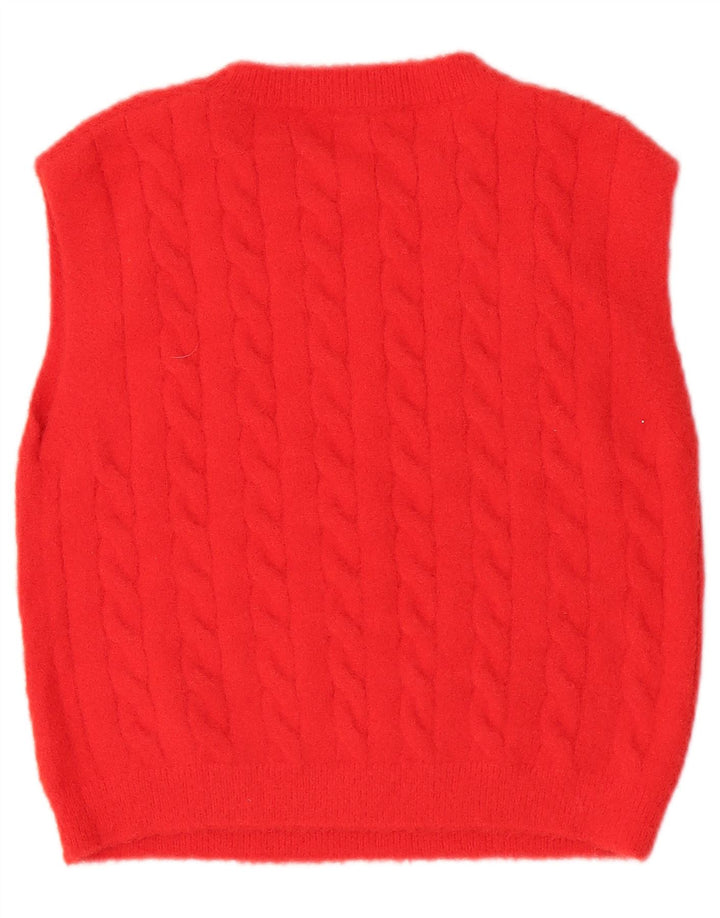 Zara femei Crop Vest Tank Top UK 10 Poliamidă roșie mică