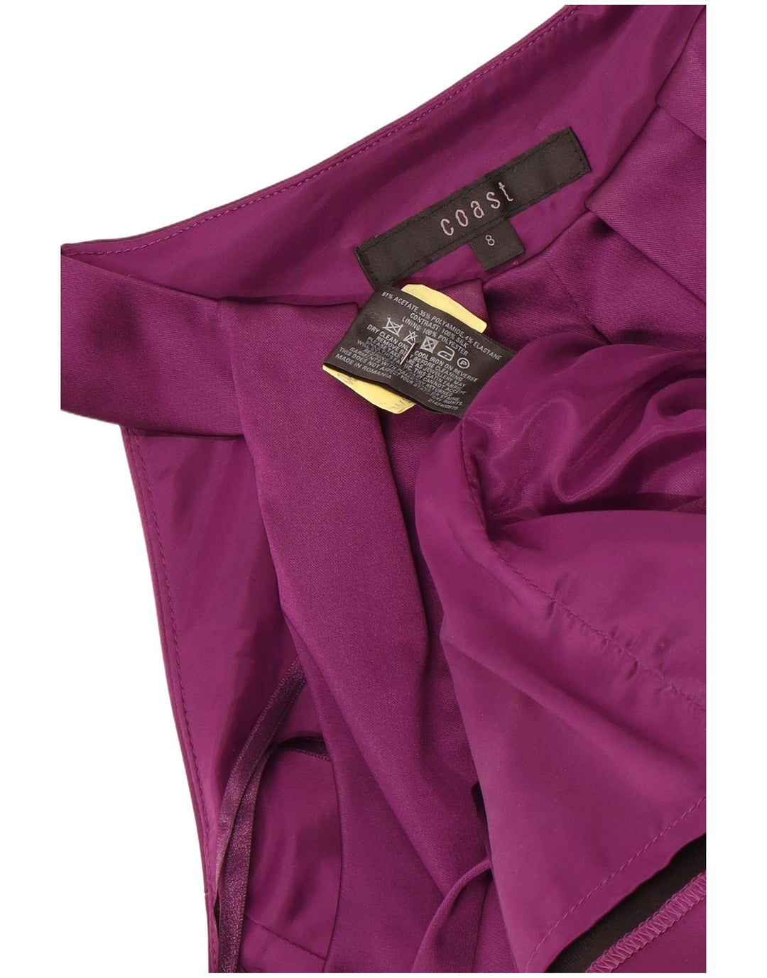 COAST Rochie teacă pentru femei UK 8 Small Maroon Acetat