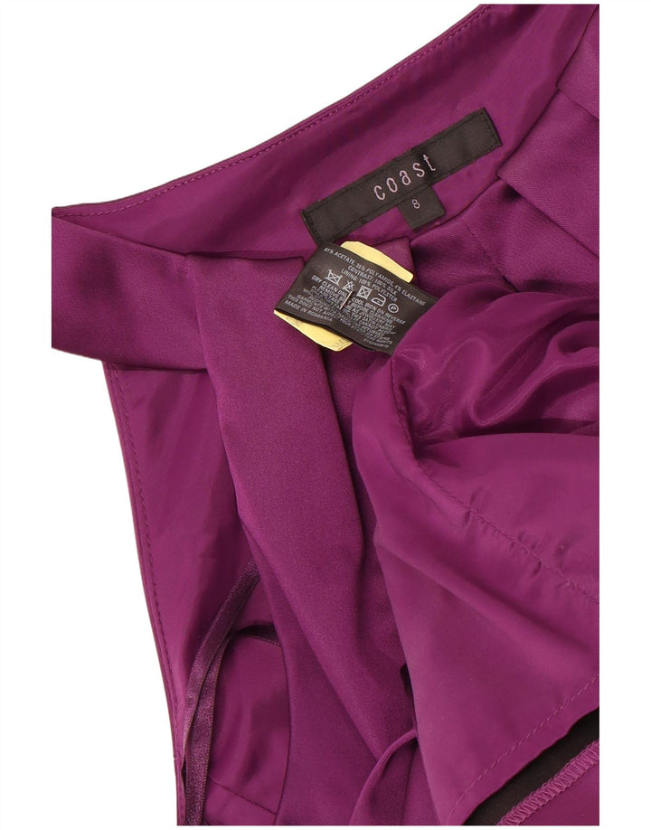 COAST Rochie teacă pentru femei UK 8 Small Maroon Acetat