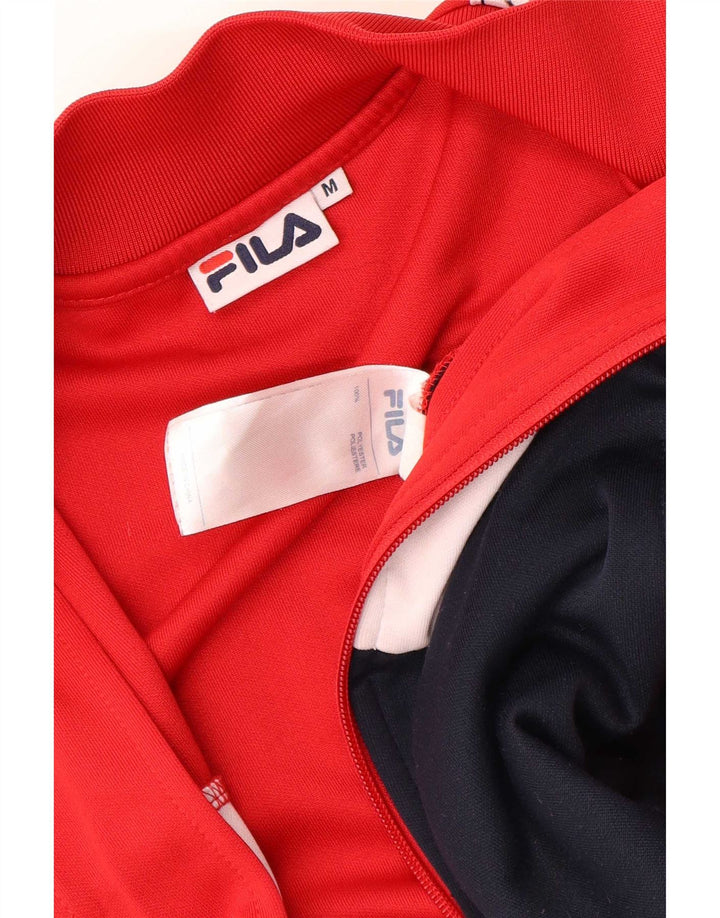 Jachetă de top pentru trening cu grafic pentru femei Fila UK 14 Medium Red Colorblock