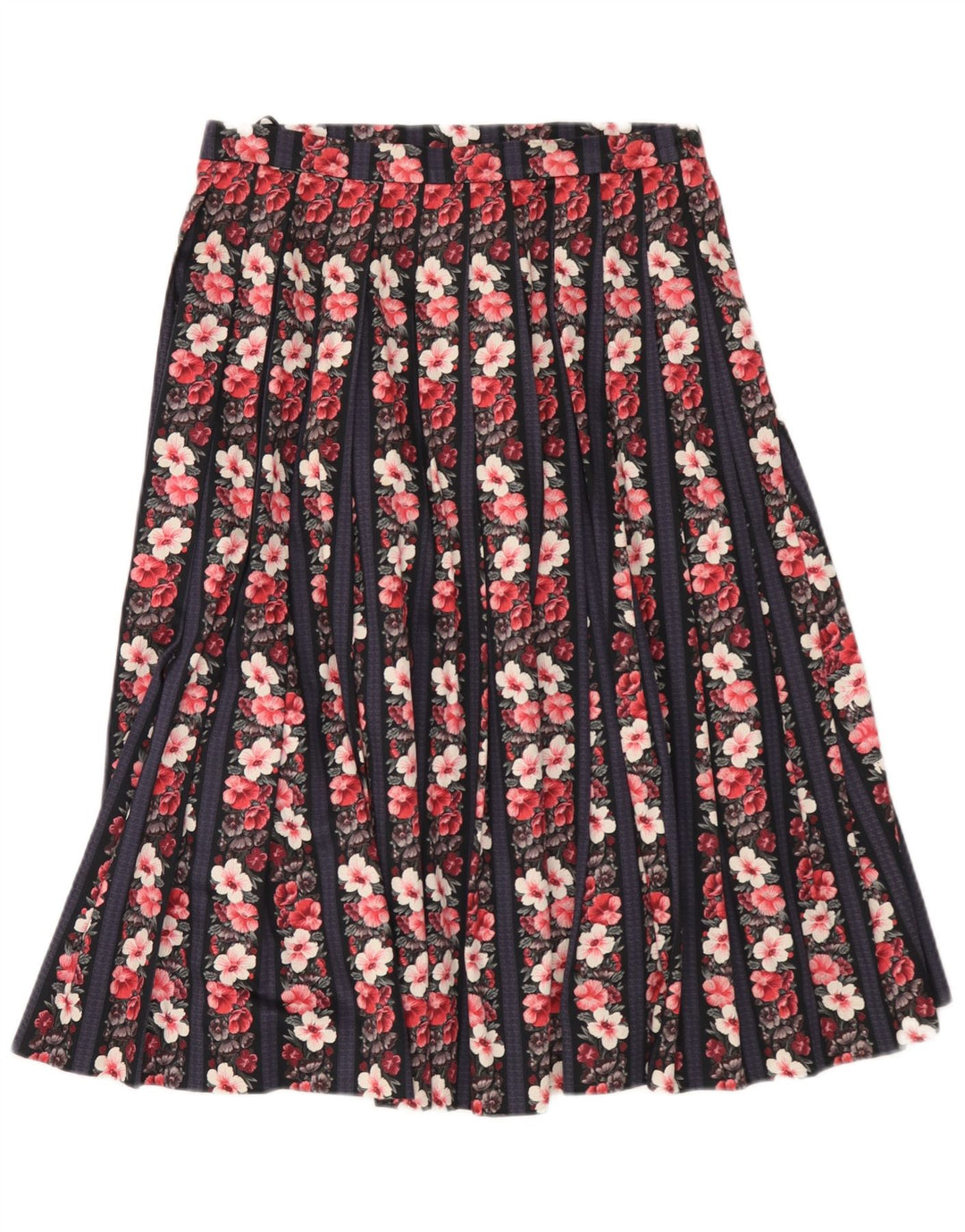 Fusta plisată Vintage pentru femei W30 Medium Multicolor Floral
