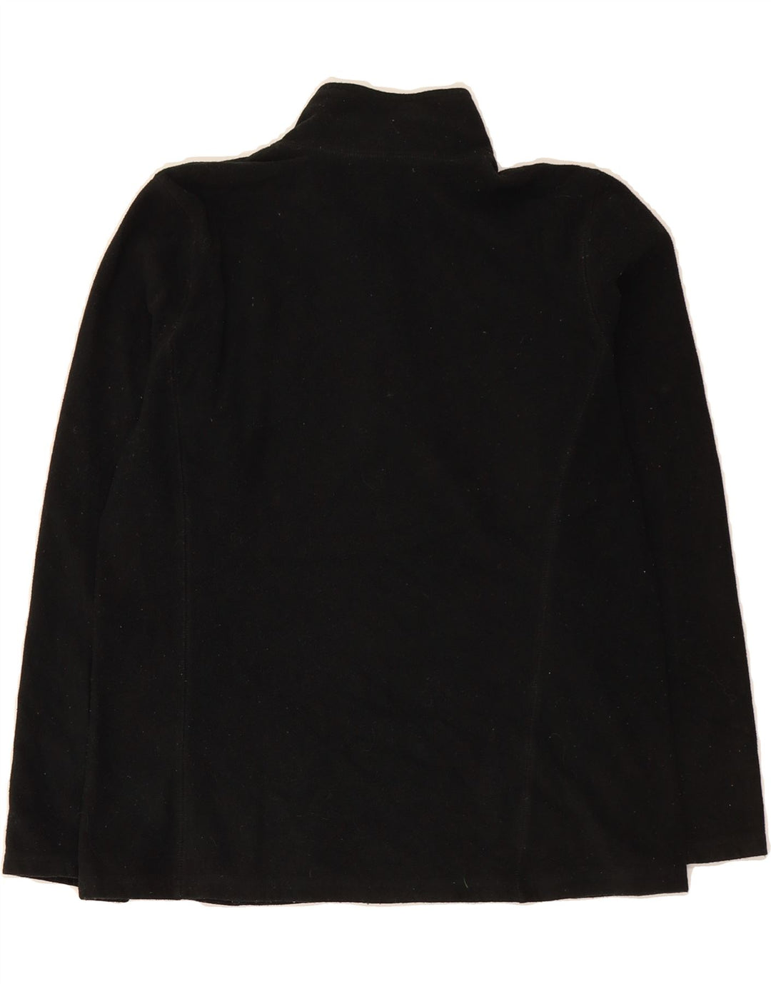 EDDIE BAUER Womens Zip Neck Fleece Jumper UK 10 Small Black Polyester Vintage Eddie Bauer and Second-Hand Eddie Bauer from Messina Hembry 
