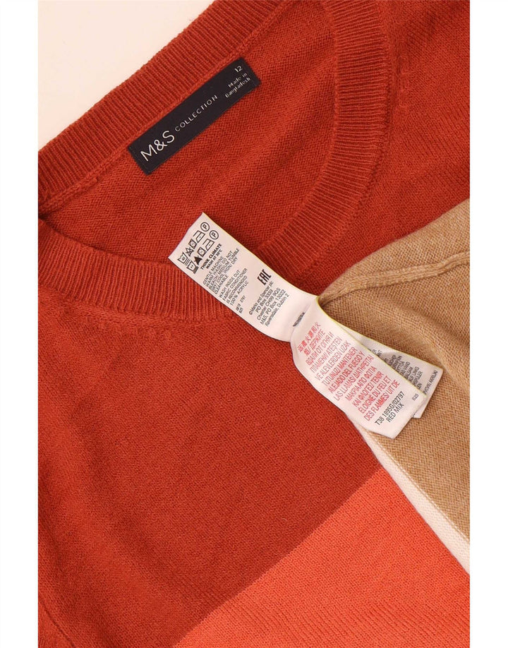 Pulover pentru femei Marks & Spencer cu decolteu triplu UK 12 mediu multicolor