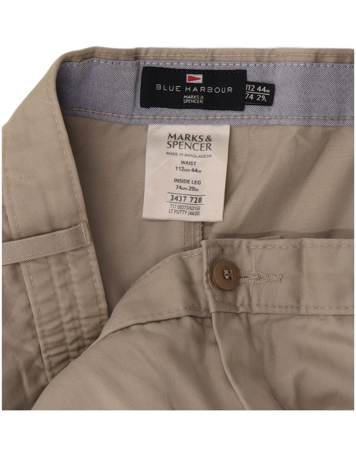 Marks & Spencer Pantaloni chino pentru bărbați Blue Harbour Pegged W44 L29 bej