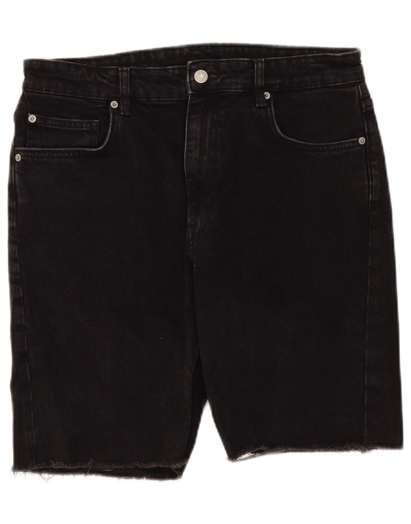 Pantaloni scurți din denim pentru bărbați Zara EU 42 Large W32 Black