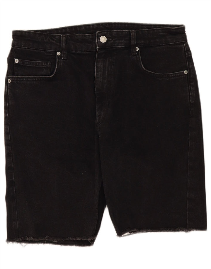 Pantaloni scurți din denim pentru bărbați Zara EU 42 Large W32 Black