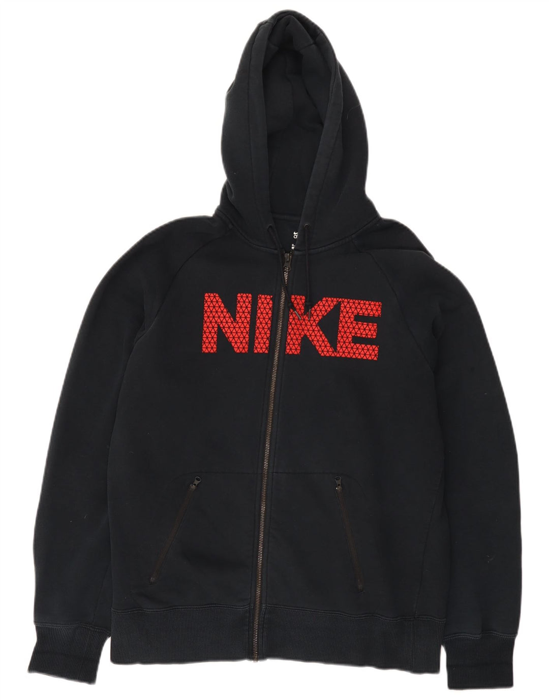 Pulover Nike Graphic Zip pentru bărbați, bumbac mediu negru