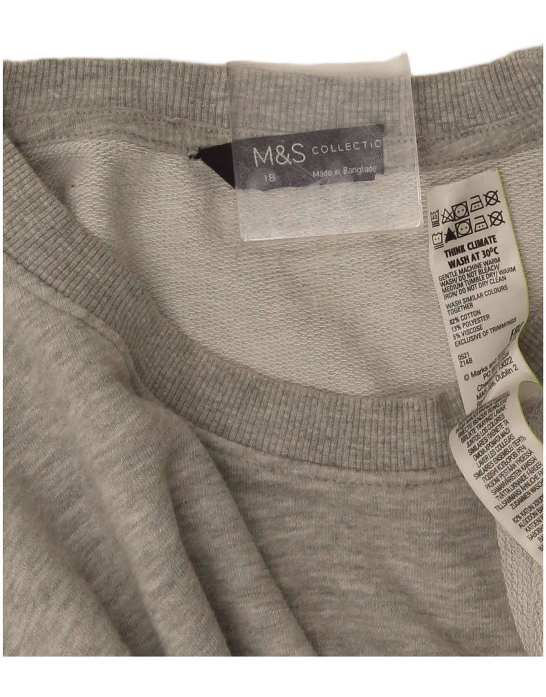 Pulover supradimensionat pentru femei Marks & Spencer, UK 18 XL, gri pete