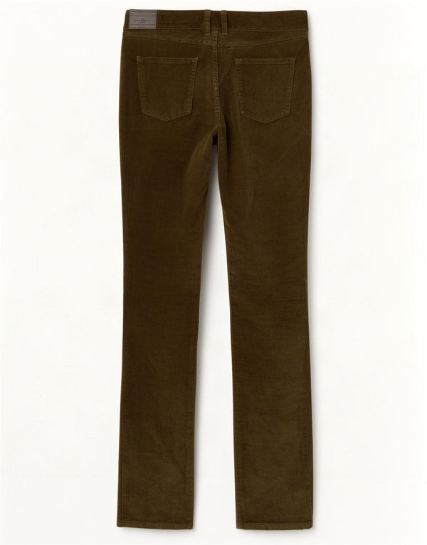 Pantaloni casual din velur slim Zara EU 36 XS L26 L33 Kaki