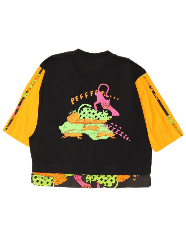 BENGER Top grafic pentru femei cu mâneci 3/4 EU 38 Medium Black Colorblock