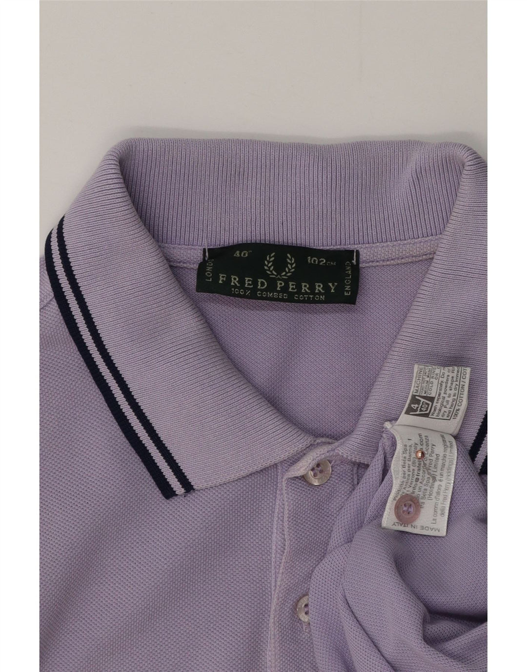 Cămașă polo FRED PERRY pentru bărbați, bumbac violet mic