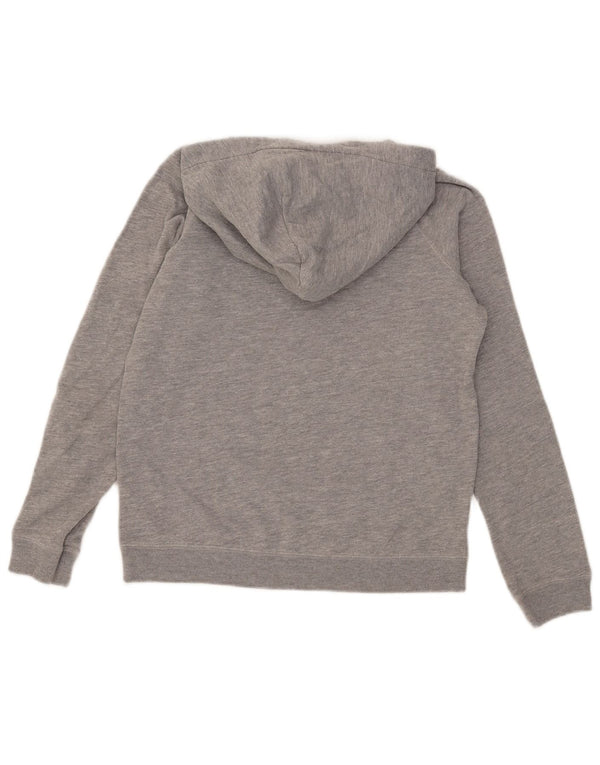 Jack Wills Pulover supradimensionat cu capotă cu grafic pentru femei UK 10 Mic, gri pete
