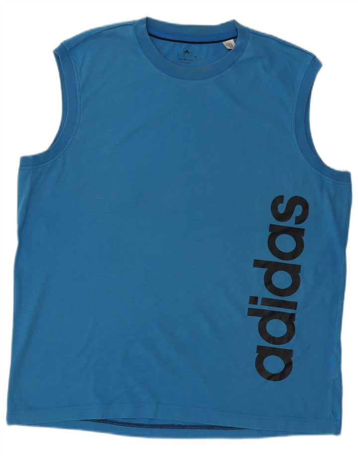 Adidas Climalite Graphic Vest Top Mare Albastru