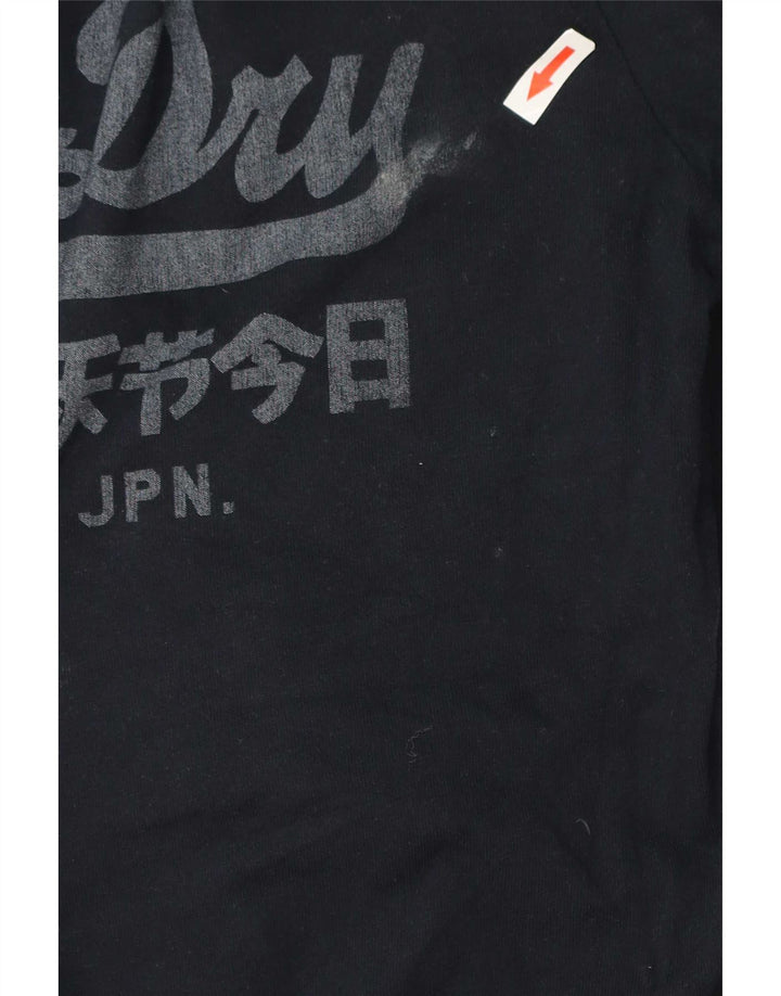 Top grafic pentru bărbați Superdry cu mânecă lungă, mare, bleumarin, bumbac