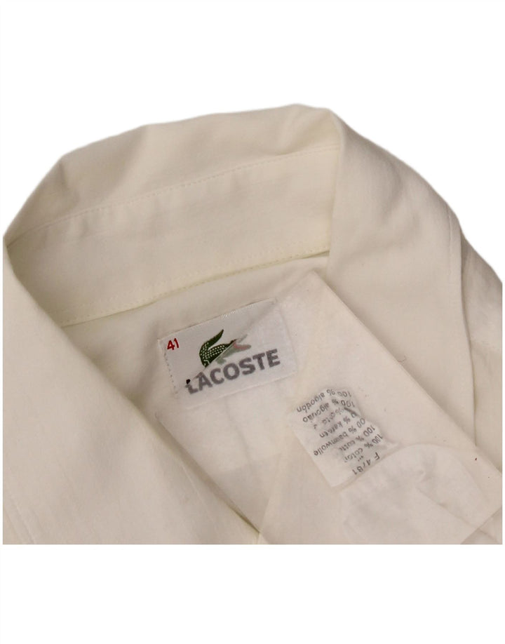 Cămașă cu mânecă scurtă pentru bărbați Lacoste Mărimea 41 Bumbac alb mare