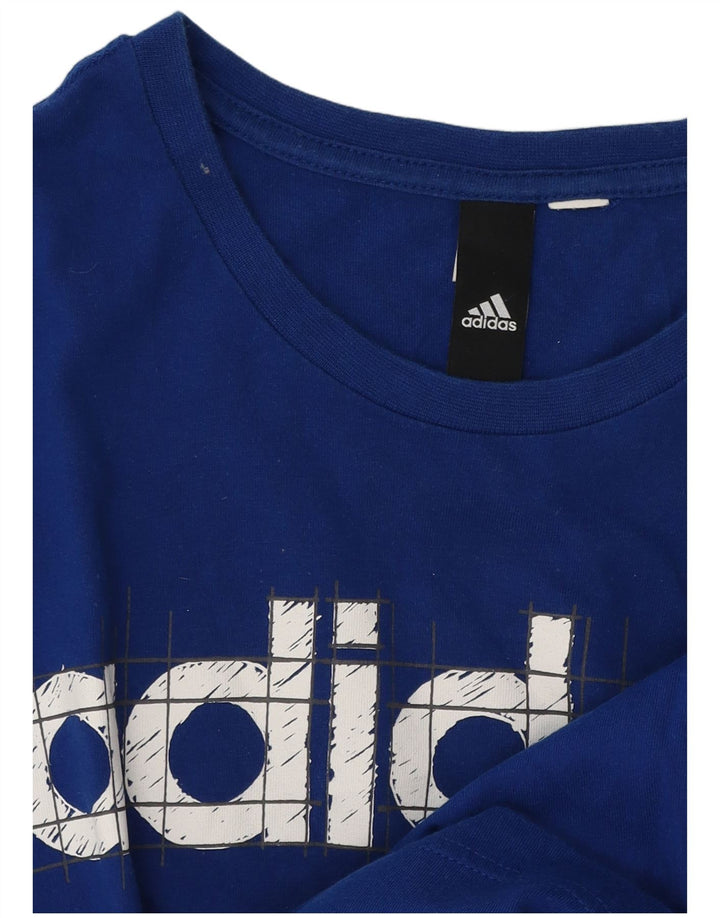 Tricou grafic pentru bărbați Adidas Top Medium Blue