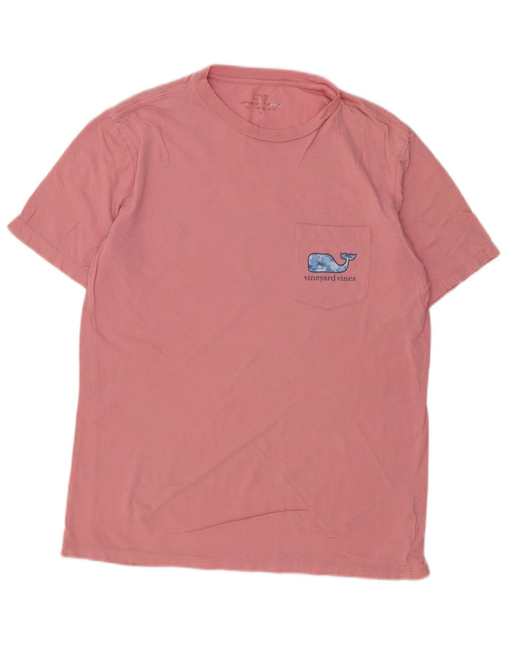 VINEYARD VINES Tricou grafic pentru bărbați Top mic din bumbac roz