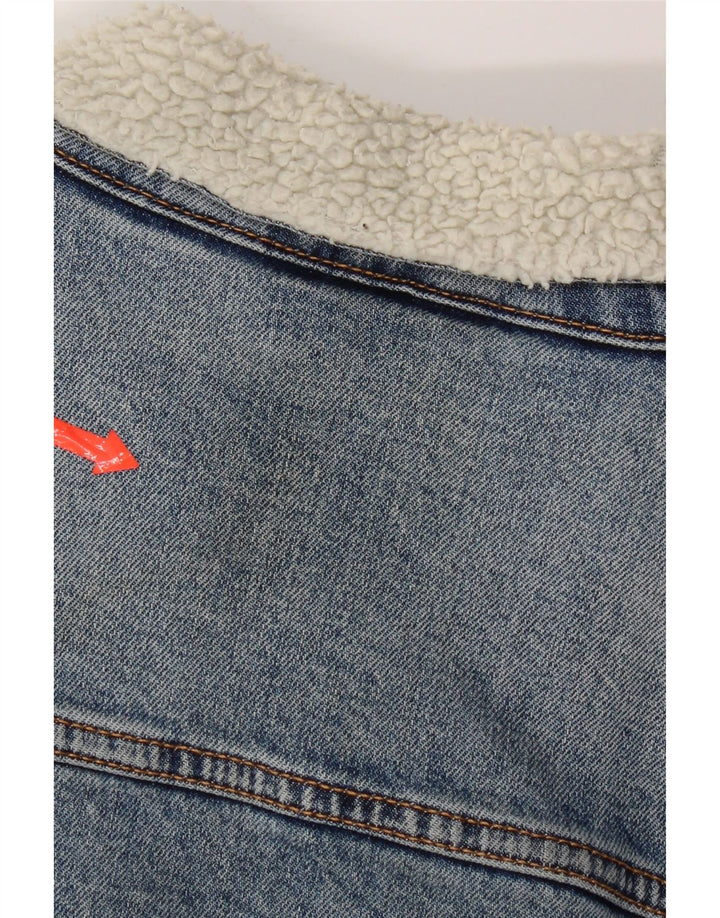 Jachetă pentru bărbați Levi's Sherpa Denim UK 36 Small Blue Bumbac