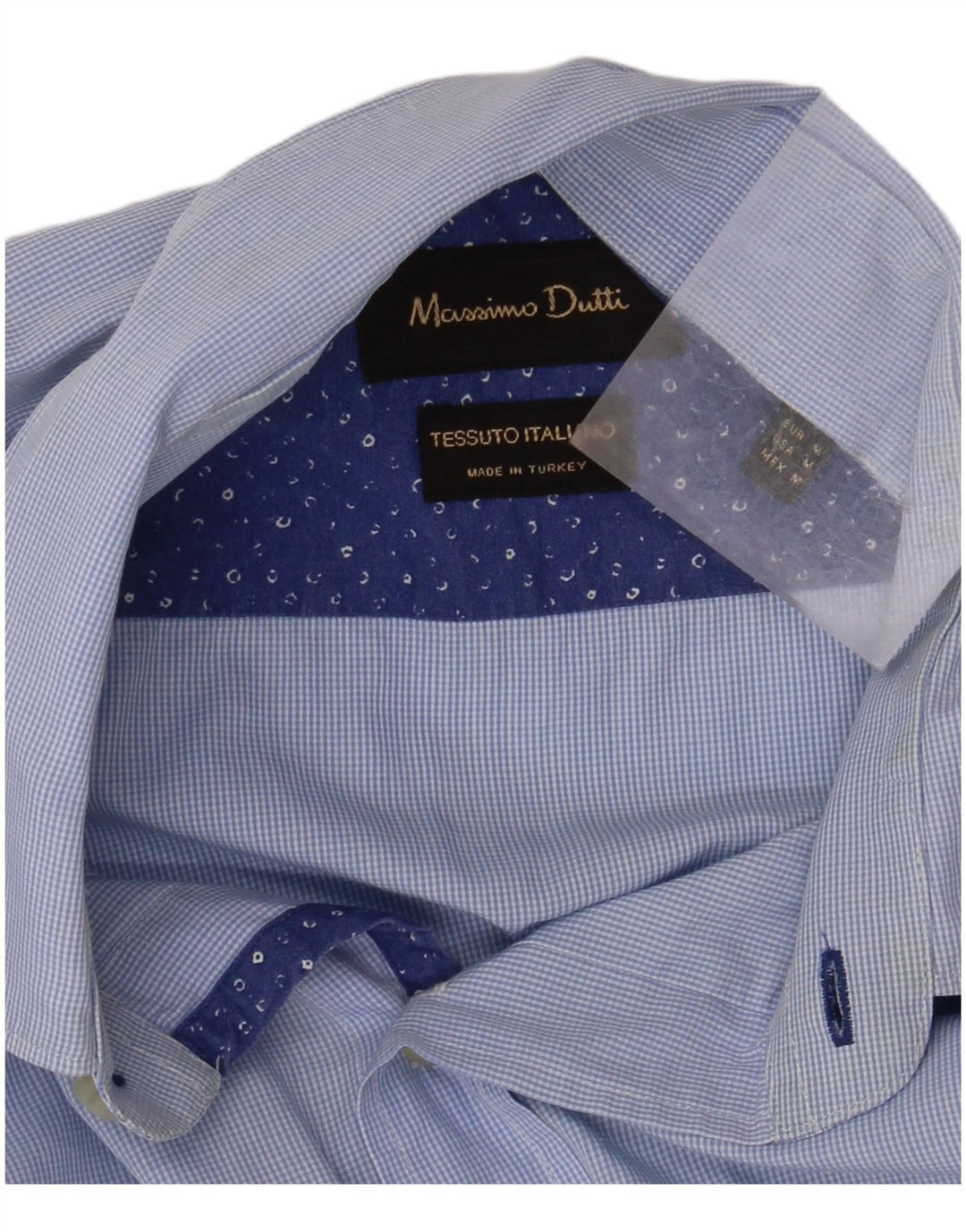Cămașă pentru bărbați MASSIMO DUTTI Medium Blue Gingham