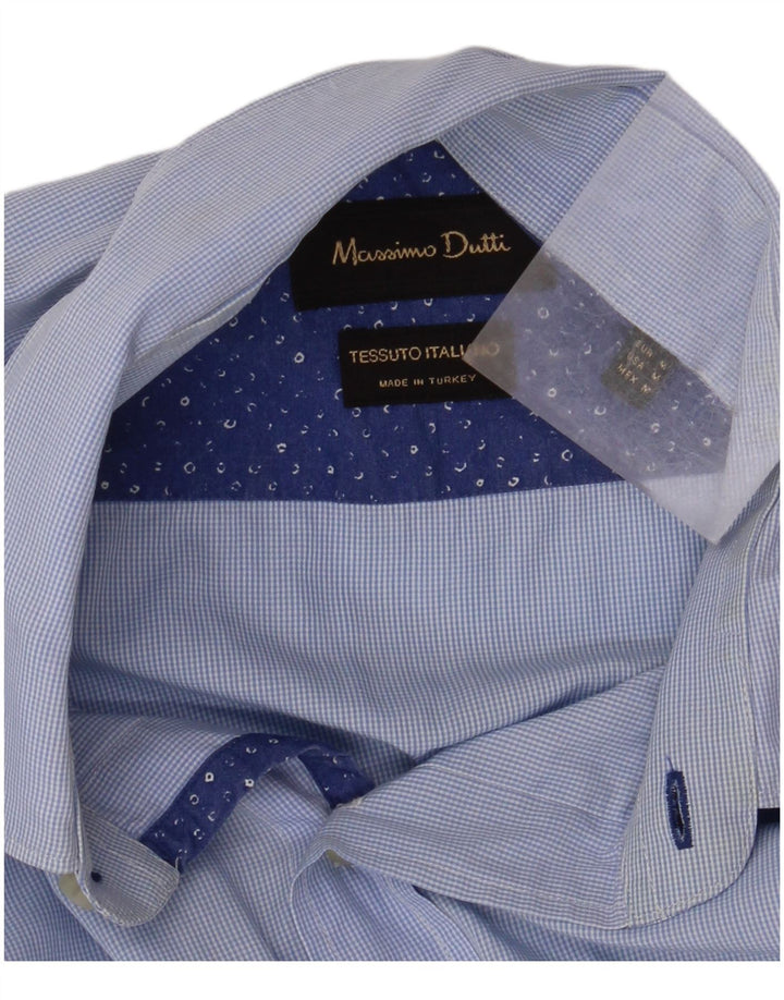 Cămașă pentru bărbați MASSIMO DUTTI Medium Blue Gingham