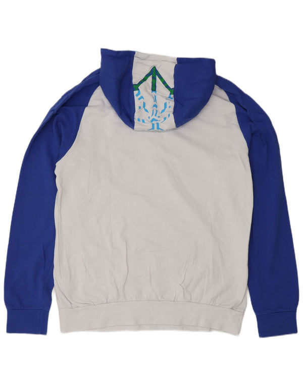 Arena Mens Graphic Hoodie Jumper Medium White Colourblock Cotton