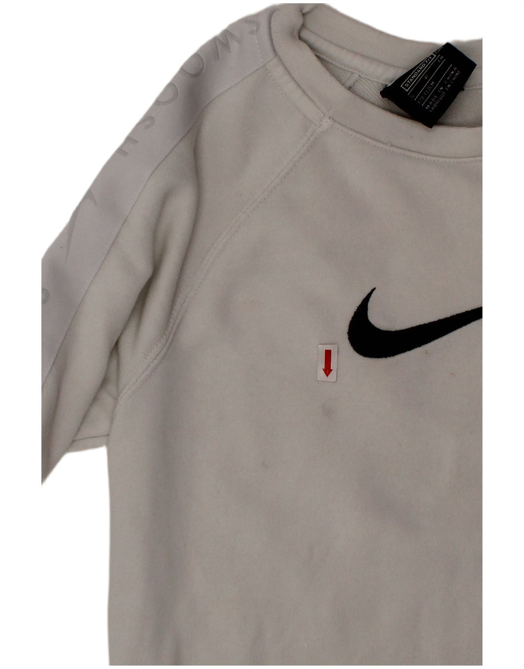 Pulover NIKE Swoosh Standard Fit pentru băieți, 8-9 ani, mic, alb