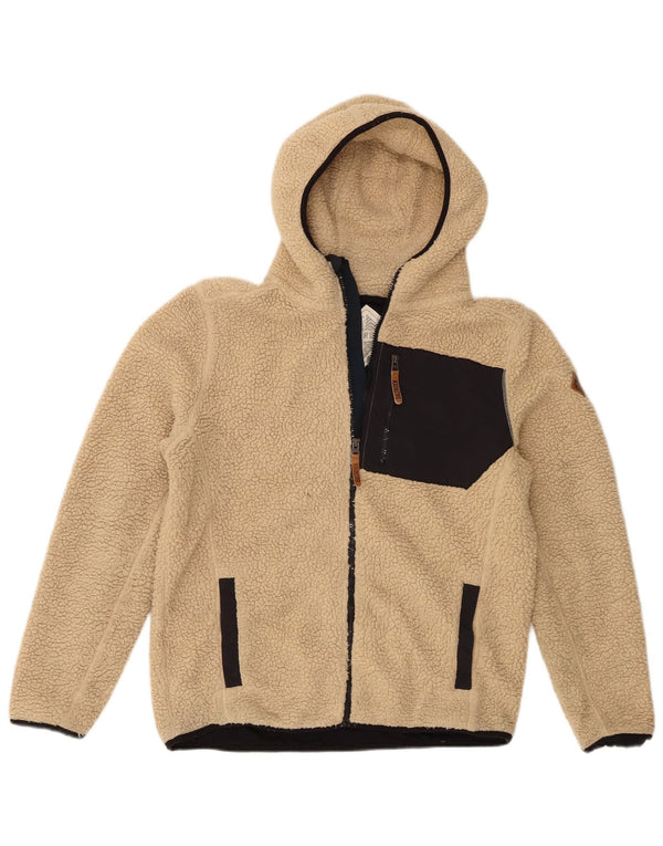 Jachetă fleece cu glugă pentru bărbați Strock UK 38 Medium Bej Poliester color bloc