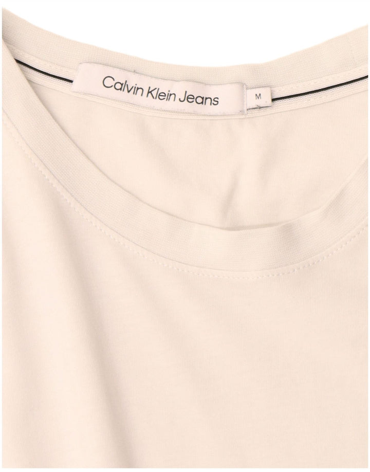 Calvin Klein Jeans Tricou Bărbați Top Bumbac Alb Mediu