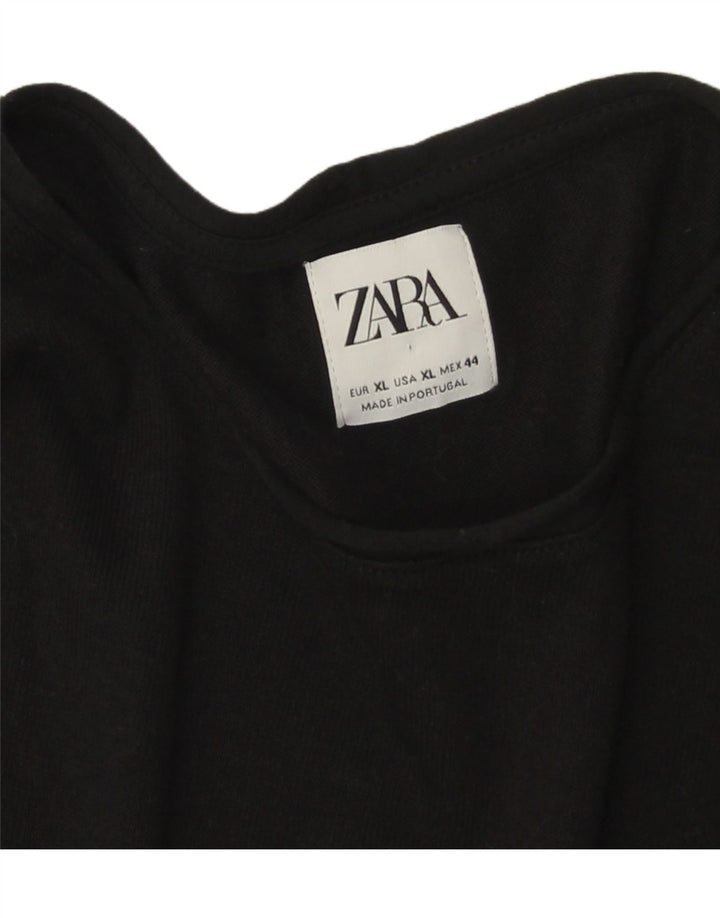 Top pentru bărbați Zara cu mânecă lungă XL negru