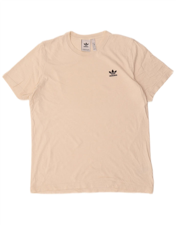 Tricou pentru bărbați Adidas Top mediu din bumbac alb