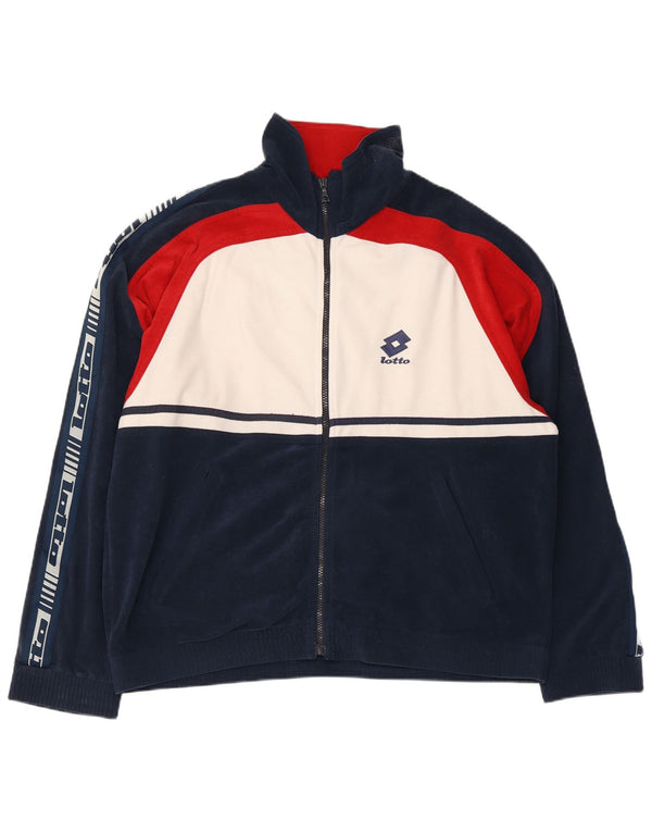 Jachetă de trening pentru bărbați Lotto UK 40/42, mare, albastru bleumarin