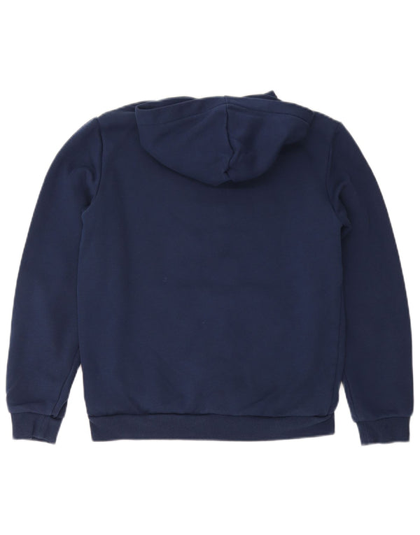 Puma Boys Graphic Hoodie Jumper 13-14 Years Navy Blue Cotton