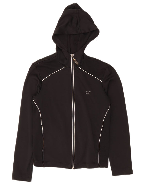 Sergio Tacchini Pulover Crop Zip pentru femei UK 10 Small Black