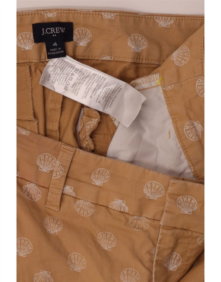 J. CREW Womens Abstract Pattern Chino Shorts US 4 Small W30 Beige Cotton Vintage J. Crew and Second-Hand J. Crew from Messina Hembry 